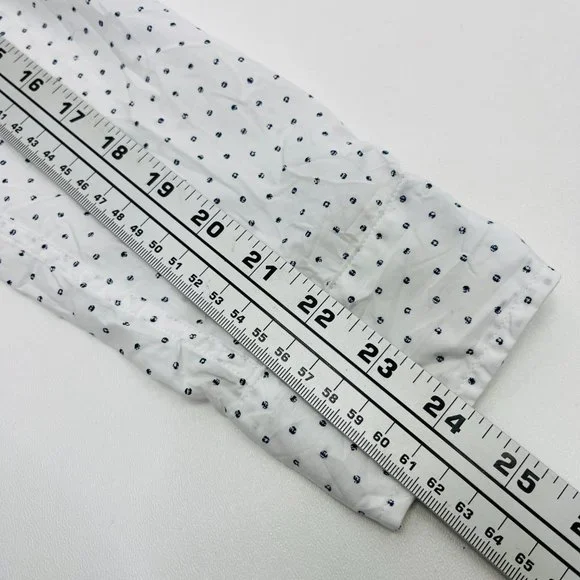 Frank & Eileen Barry White Printed Crinkle Shirt - Picture 8 of 12